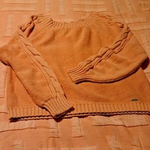 Women's Hollister knit cropped sweater small pink